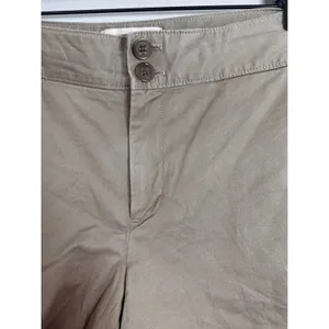 Banana Republic Heritage Khaki Chino Shorts Womens 12 Tan‎ Cotton Stretch Cuffed thumbnail 3