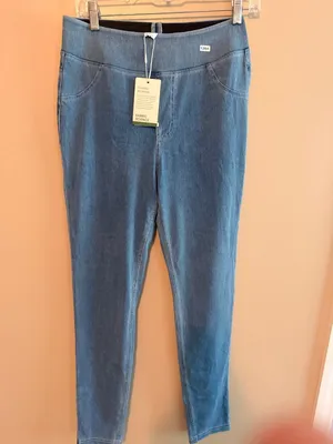 Halara M Womens Full-Length Stretch Denim Jeggings M Blue thumbnail 3