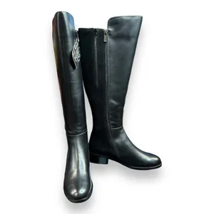 Aqua‎ Diva Waterproof Over the Knee Boots Leather Black Block Heel Sz 6 thumbnail 5
