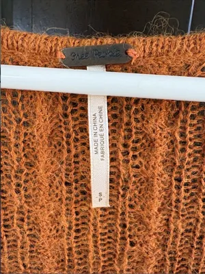 Free People Waterfall Alpaca Blend Cable Knit A Line Sweater Generous Size Small thumbnail 4