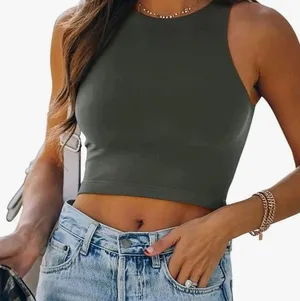 Amazon Double Lined High Neck Crop Tank thumbnail 4