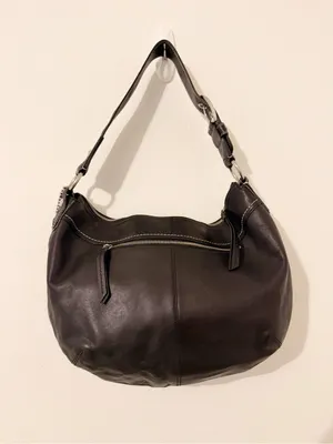 Coach Soho Black Leather Pleated Hobo Shoulder Bag Purse F13731 * thumbnail 6