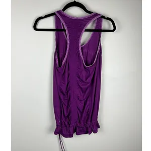 Lululemon Purple Push Yourself Run Graphic Cinched Hem Tank Top Size 4 thumbnail 3