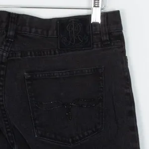 Lauren Ralph Lauren Womens Black Classic Bootcut Denim Jean Size 6 Embellished‎ thumbnail 6