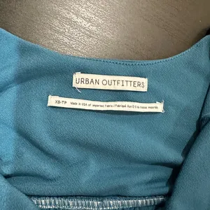 URBAN OUTFITTERS Off Shoulder Teal Ruffle Stretch Shorts Romper - size XS thumbnail 6