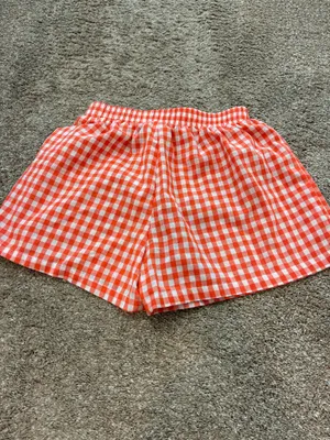 SHEIN Gingham Shorts Orange Size M thumbnail 2