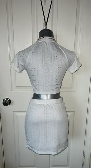 SheIn Turtle Neck Crop Top And Skirt Set thumbnail 2