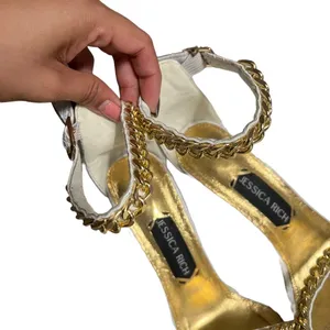 JESSICA RICH Monaco Chain Leather Heels Stilettos thumbnail 12