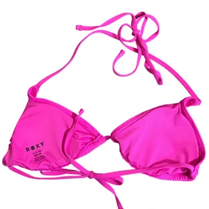 NWT Roxy Womens Maui Pink Triangle Bikini Top UPF 50 Quick-Dry Swimwear‎ Small thumbnail 3