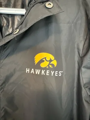 Under Armour Black and Charcoal Hawkeyes Hooded Windbreaker Women’s Size Medium thumbnail 3