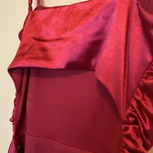 Lulus Glam Gal Hot Pink Satin Ruched Cutout Maxi Dress thumbnail 8