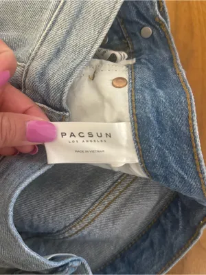 PacSun Light Blue Ripped Denim Cutoff Shorts thumbnail 6