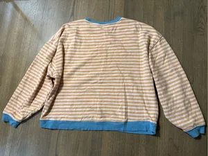 Free People We The Free Oversized Crewneck Latte Combo thumbnail 7