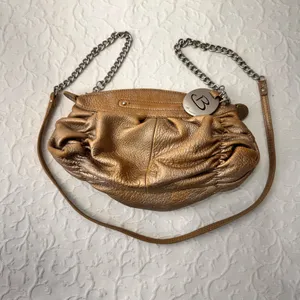 Soft Leather Purse A.L.C. B. Makowsky Hobo Black Biker Satchel Metal Chains thumbnail 2