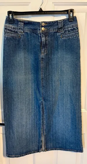 Faded Glory Long Jean Skirt thumbnail 1