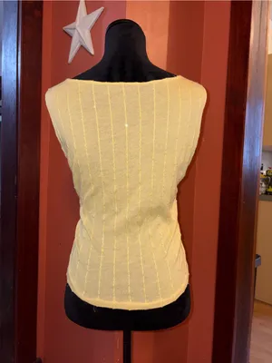 Handmade yellow tank with sequin detail Size M thumbnail 2