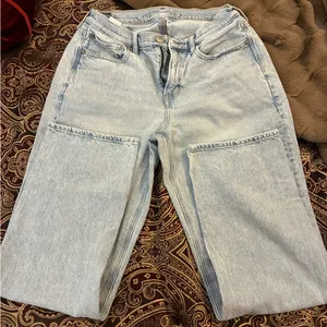 Light Blue Denim American Eagle 90’s Straight Jeans… thumbnail 3