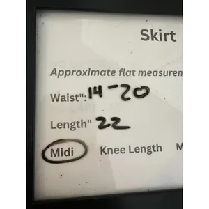 Kings Road Size Large White Black Midi Skirt‎ Smocked Boho Asymmetrical Festival thumbnail 6