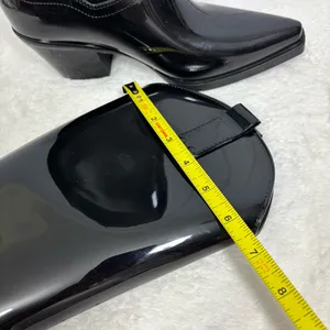 Steve Madden Glossy Tall Black‎ Heeled Rubber Boots Size 7 thumbnail 10