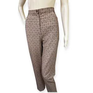 Designer G Brown Patterned Women's Pants Size L thumbnail 6