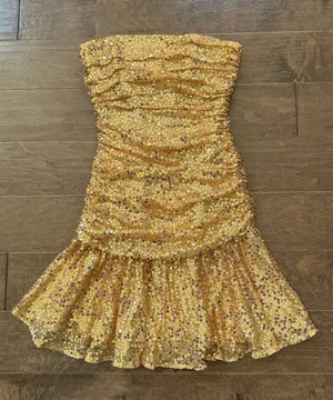 Betsey Johnson Evening Strapless Sequin Mini Dress thumbnail 1
