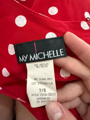 My Michelle Vintage Red and White Polka Dot Mini Dress thumbnail 4
