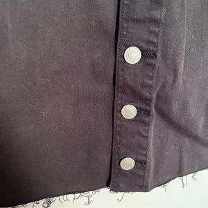 Pacsun Womens Size 26 Button Front Denim Mini Skirt Black Cut Off Stretch Cotton thumbnail 7
