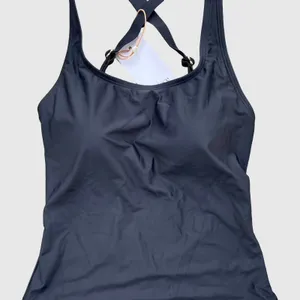 Quince Black One-Piece Italian Swimsuit Criss Cross Strappy Minimalist Chic NWT thumbnail 4