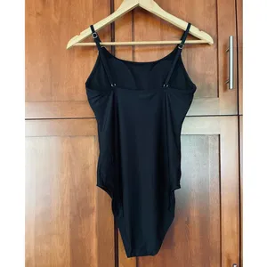 Quince Italian Cami One Piece Swimsuit Black Size Small NEW thumbnail 5