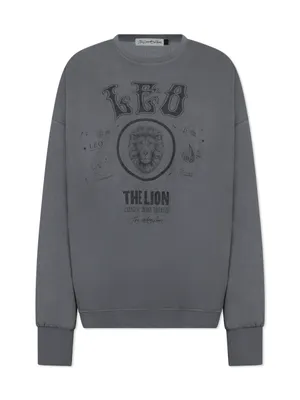 The Laundry Room Leo Zodiac Oversized Pullover Sweatshirt Jumper thumbnail 2