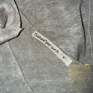 Transit par-such Knit Dress Women 1 Grey Excellent Linen Blend V-Neck Italy Z353 thumbnail 2