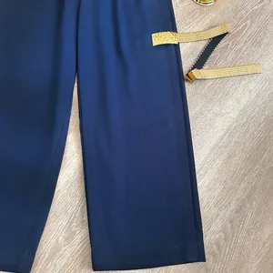 NWT Madewell Straight-Leg Pants High Rise, Drapeweave TENCEL™ Blend – Navy color thumbnail 3