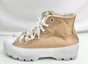 Converse Chuck Taylor Tan Lugged High Top Sherpa Lined Sneakers Women’s Size 8 thumbnail 3
