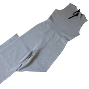 NWT J.Crew Sleeveless Lurex Jumpsuit in Silver Metallic Velvet Tie Jumper S $188 thumbnail 8