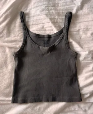 Grey Brandy Melville Tank Top Ribbed thumbnail 1