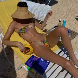 Worn by Kendall Jenner, Rococo Sexy Bikini Green thumbnail 3