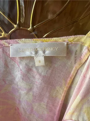 LoveShackFancy Fabienne dress Pink & Yellow Floral Mini Dress size 8 thumbnail 5