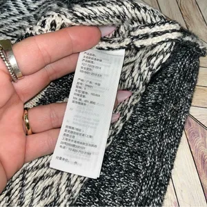 Hollister Long Sleeve Sweater Dress S Black White Fair Isle Boho Cabincore Fall thumbnail 5