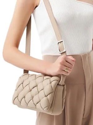 JW PEI Almond Quilted Maze Bag thumbnail 1