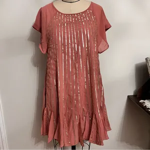 Free People Chiffon Embellished Mini Dress Size Medium thumbnail 4