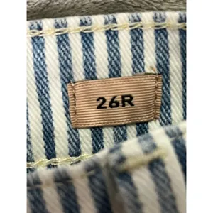 Ariat Ultra High Rise Jazmine Wide Leg Jeans Blue White Denim Stripe 26R thumbnail 6