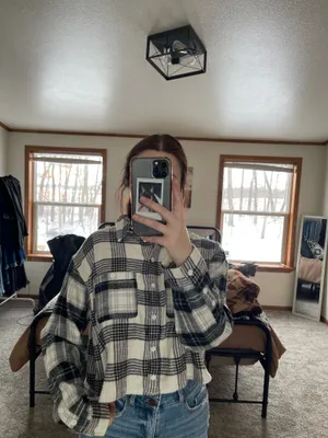American Eagle Outfitters Cropped Flannel thumbnail 5