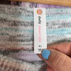 Daily Practice Anthropologie Cozy Cardigan Pastel Cropped Soft Girl Women XL NWT thumbnail 5