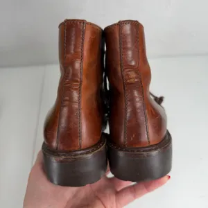Polo Country Ralph Lauren 7 Boots Chukka Brown Leather Sportsman Lug Sole Vtg 90 thumbnail 10