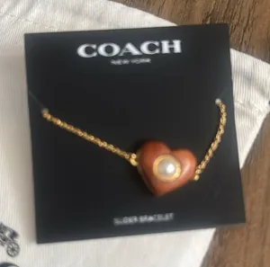 Coach Wood Heart Slider Bracelet thumbnail 1