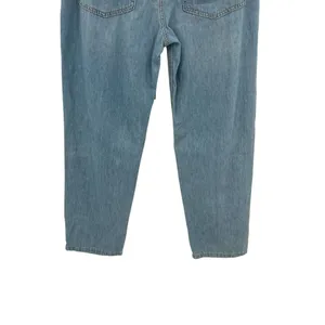 Free People Belted Denim Utility‎ Pants In Blue Haze Denim Chambray Size 30 thumbnail 9