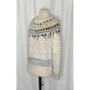 J. CREW x The Reeds Fuzzy Fair Isle Wool Blend Sweater Knitwear Pullover Small thumbnail 6