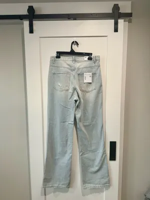 NWT Vervet Leslie 90s Vintage Flare Jeans Destroyed Acid Wash High-Rise 30 thumbnail 3