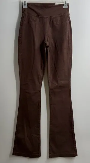 American Eagle Pull On Kick Boot Pants Womens XXS Brown Next Level Stretch NWT thumbnail 1