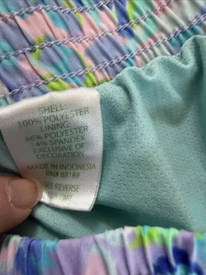 Lilly Pulitzer Pastel Floral Luxletic Shorts in Aqua, Pink & Lime Size XS Lined thumbnail 8